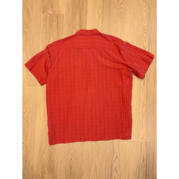 Trader bay red orange short sleeve button up size XXL - Picture 2 of 3